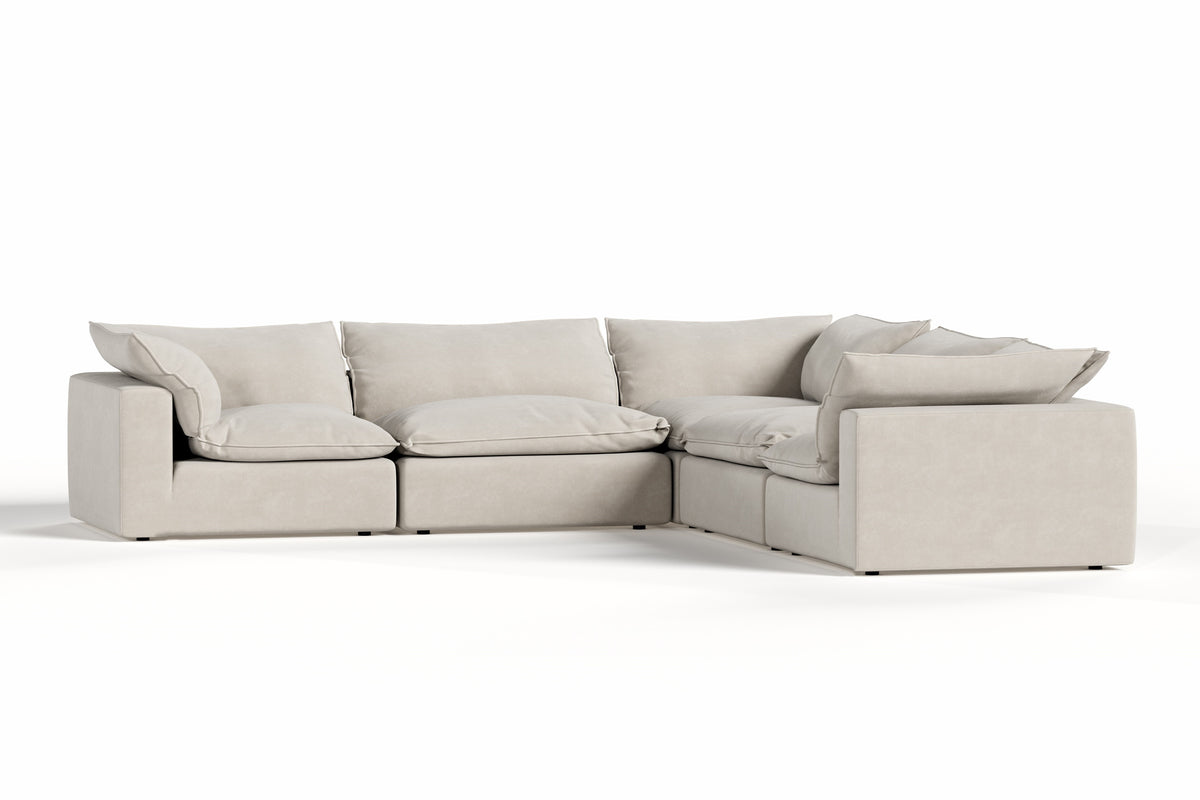 Garman - Modern Light Grey Modular Sectional Sofa-5-Piece Sectional by VIG Furniture - View 1