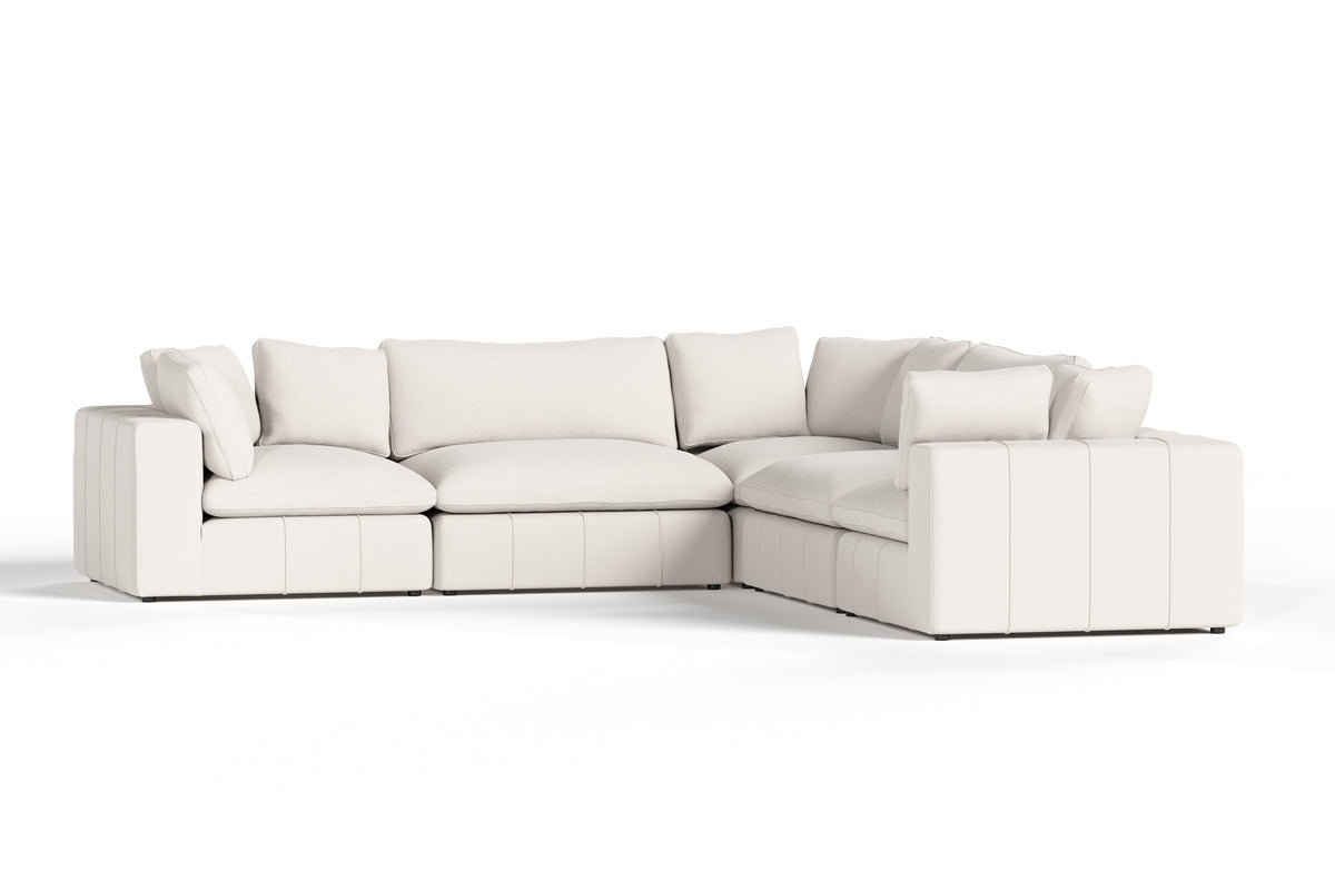 Vicki - Modern Off-White Fabric Modular Sectional-5-Piece Sectional by VIG Furniture - View 2