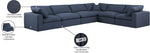 Comfy - 6 Piece Linen Modular Corner Sectional