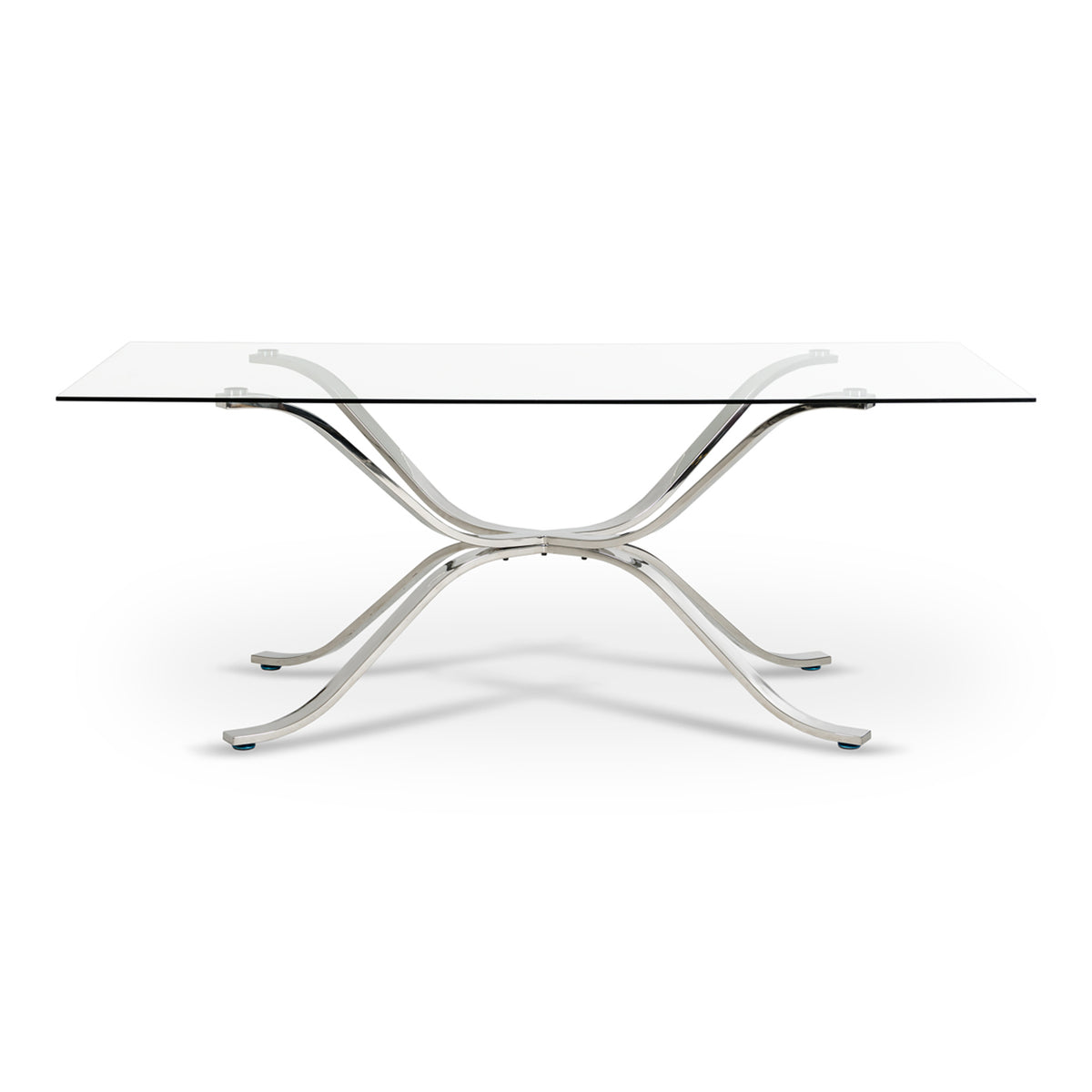 Adderley Modern Stainless Steel w/ Glass Top Dining Table by VIG Furniture - View 1