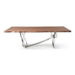 Addy Modern Walnut & Stainless Steel Dining Table by VIG Furniture - View 1