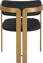 Aurum - Vegan Leather Upholstered Dining Chair With Brushed Brass Base (Set of 2)