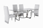 Adelaide Modern Stainless Steel & Glass Dining Table by VIG Furniture - View 4