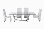 Adelaide Modern Stainless Steel & Glass Dining Table by VIG Furniture - View 5