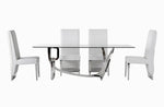 Adelaide Modern Stainless Steel & Glass Dining Table by VIG Furniture - View 6
