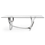 Adelaide Modern Stainless Steel & Glass Dining Table by VIG Furniture - View 1