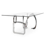 Adelaide Modern Stainless Steel & Glass Dining Table by VIG Furniture - View 2