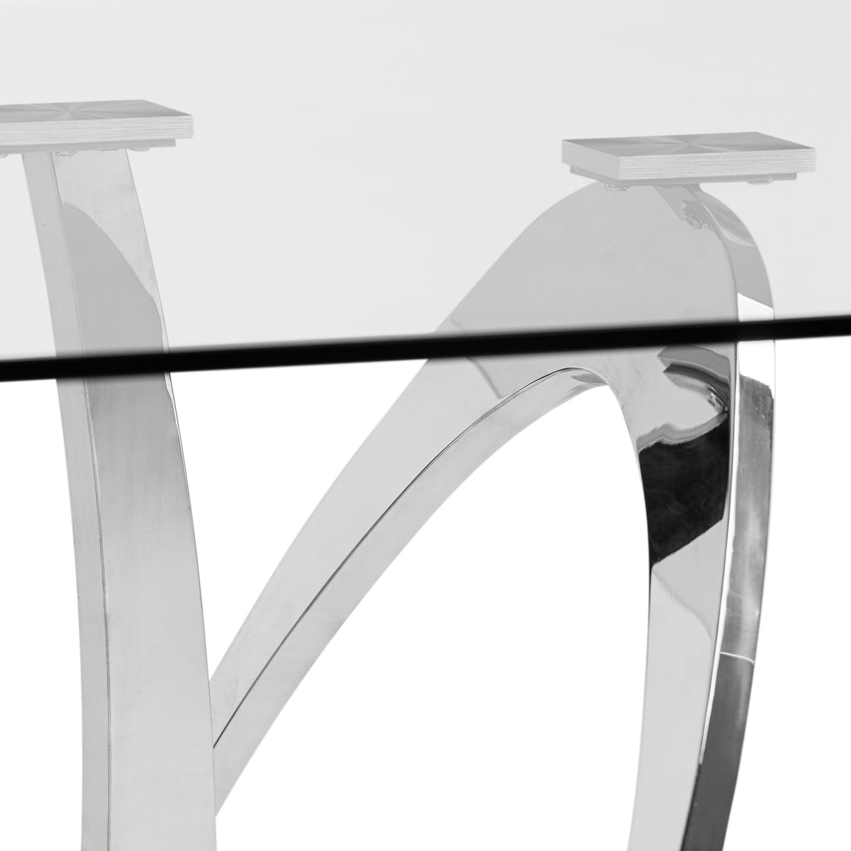 Adelaide Modern Stainless Steel & Glass Dining Table by VIG Furniture - View 3