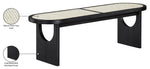 Canovia - Solid Wood And Faux Cane Bench