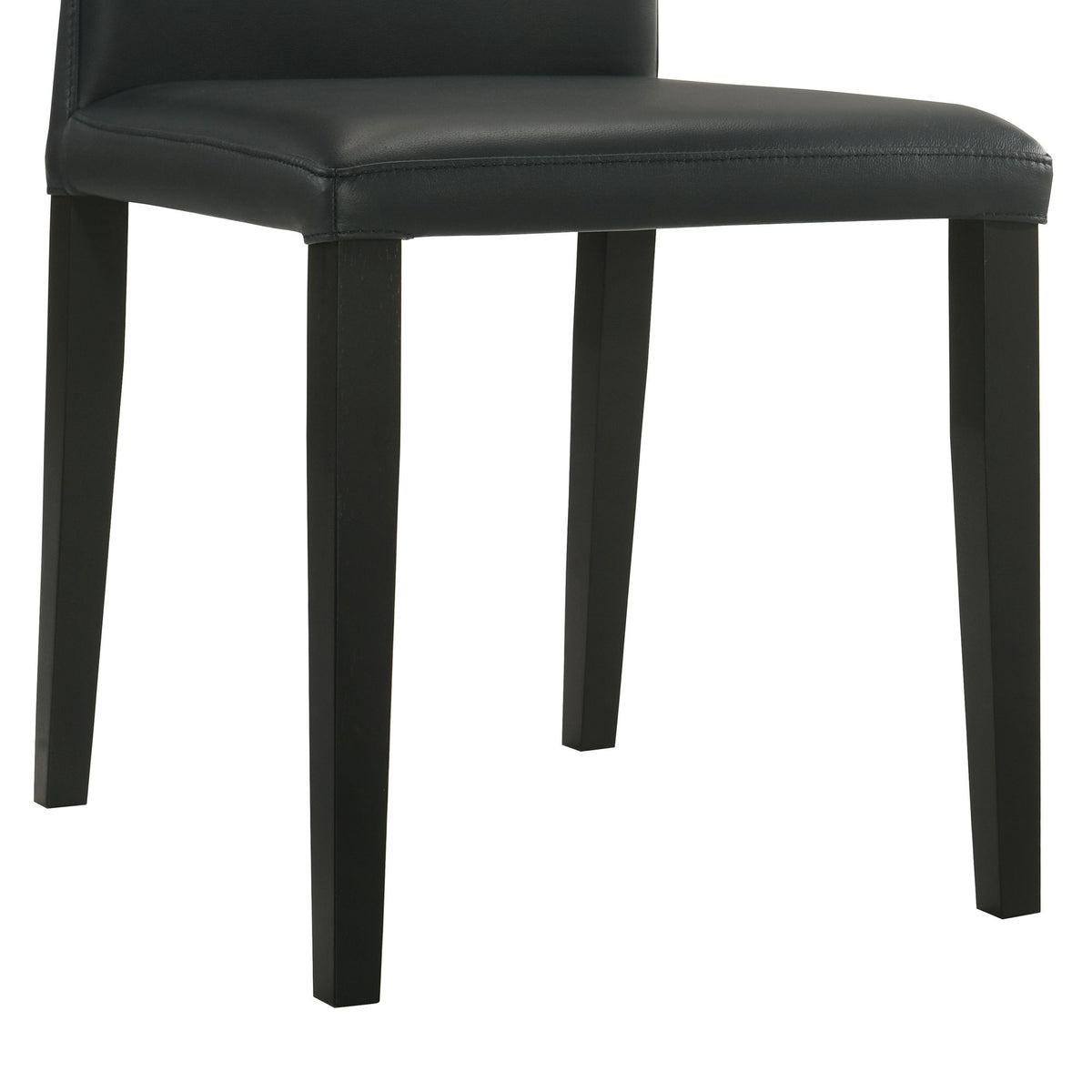 Elyza - Full Back Top Grain Leather Upholstered Wood Dining Chairs (Set of 2)