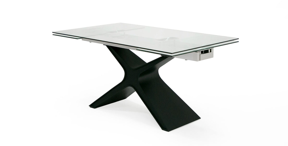 Adler - Modern Black Glass Extendable 63"/94.5" Dining Table by VIG Furniture - View 11