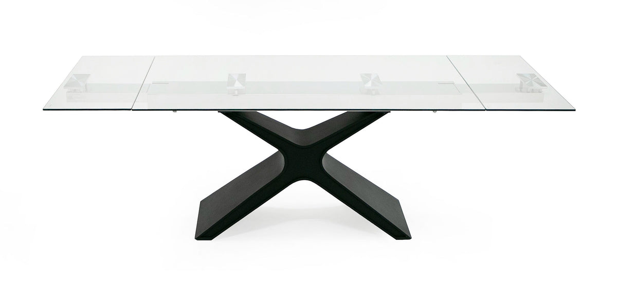 Adler - Modern Black Glass Extendable 63"/94.5" Dining Table by VIG Furniture - View 7