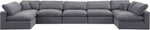 Comfy - 7 Piece Velvet Modular Armless Sectional