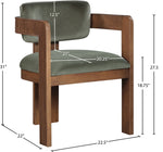 Sacha - Velvet Dining Chair With Brown Base (Set of 2)