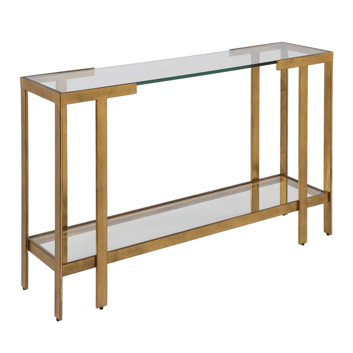 Kendrick - Glass Console Table - Gold