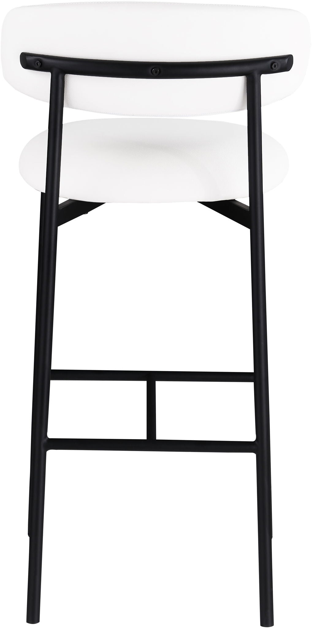 Lupita - Vegan Leather Upholstered Bar Stool With Matte Black Frame (Set of 2)