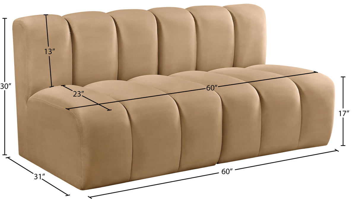 Arc - Velvet 2 Seats Modular Sofa