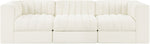 Rummi - Velvet Performance Fabric Upholstered 3 Piece Modular Sofa