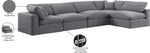 Comfy - 5 Piece Velvet Modular Sectional