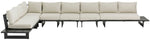 Maldives - 6 Piece Water Resistant Outdoor Patio Modular Sectional With Gray Base