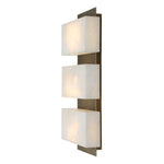 Triple Stack - Sconce - Light Antique Brass / White