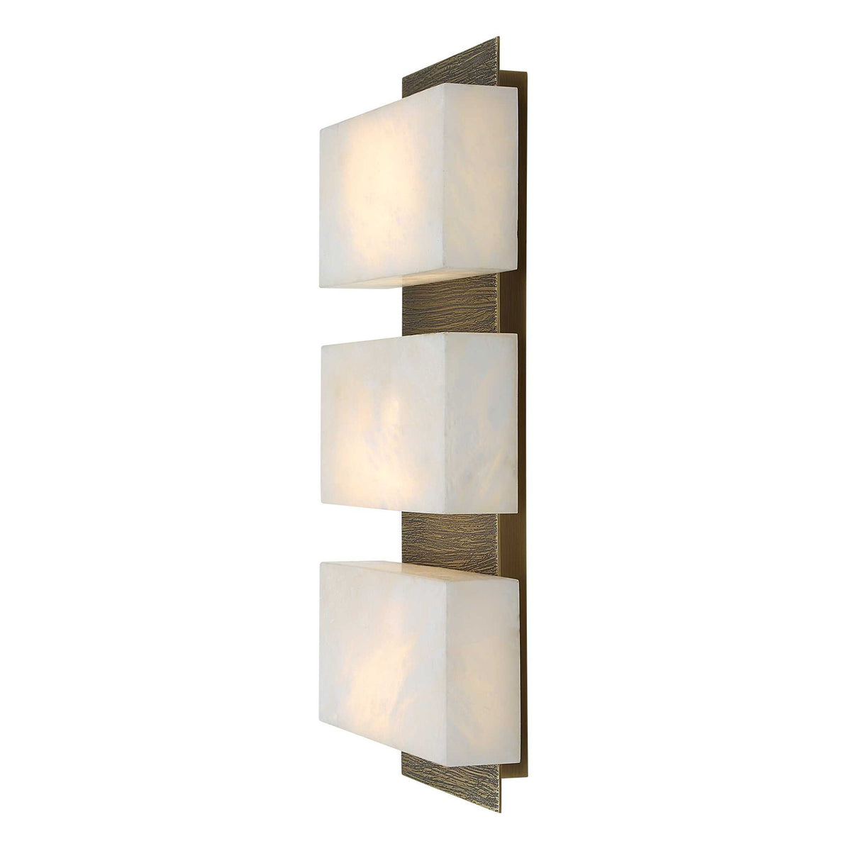 Triple Stack - Sconce - Light Antique Brass / White