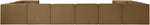 Rummi - Velvet Performance Fabric Upholstered 10 Piece Modular Sectional