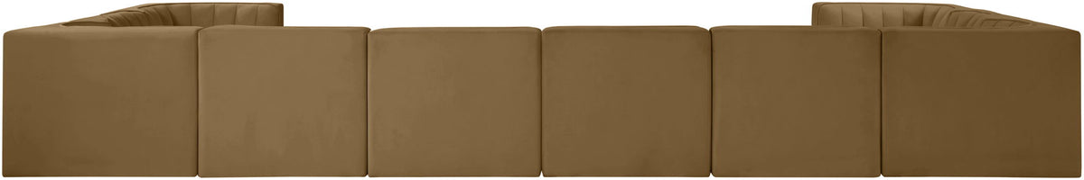 Rummi - Velvet Performance Fabric Upholstered 10 Piece Modular Sectional