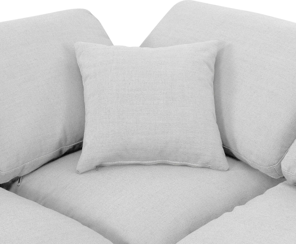 Indulge - Linen 4 Piece Modular Corner Sectional - White