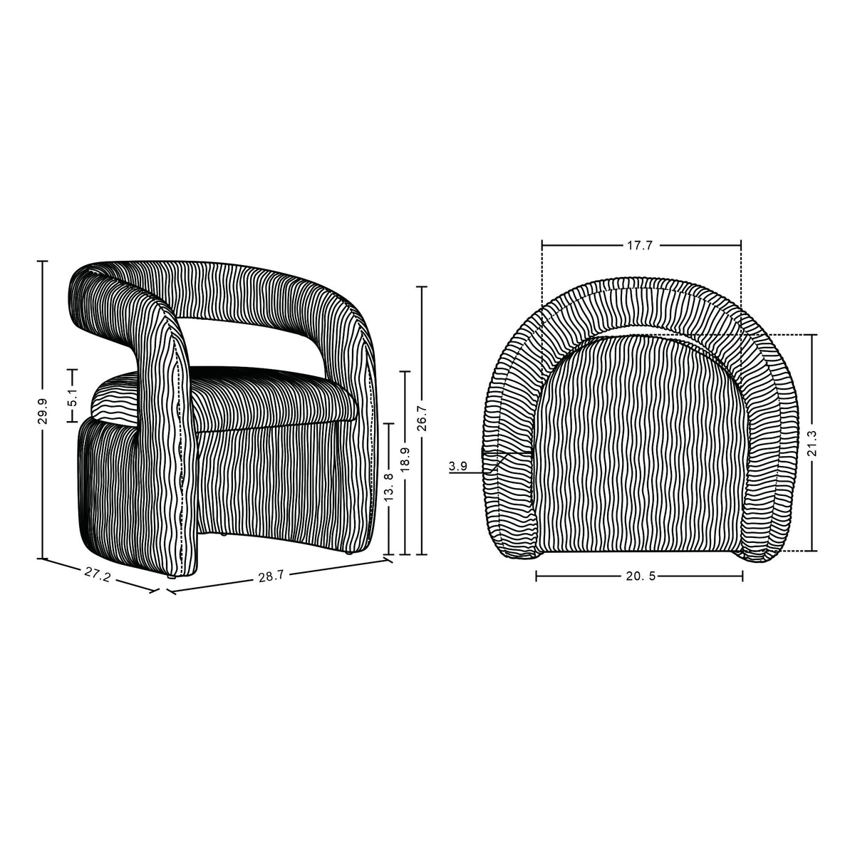Manhattan Corvette - Lounge Chair