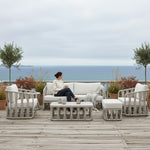 Breeze - Powder Coated Metal Outdoor Conversation Set With Cushions