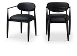 Riccio - Faux Leather Dining Arm Chair (Set of 2) - Black Frame