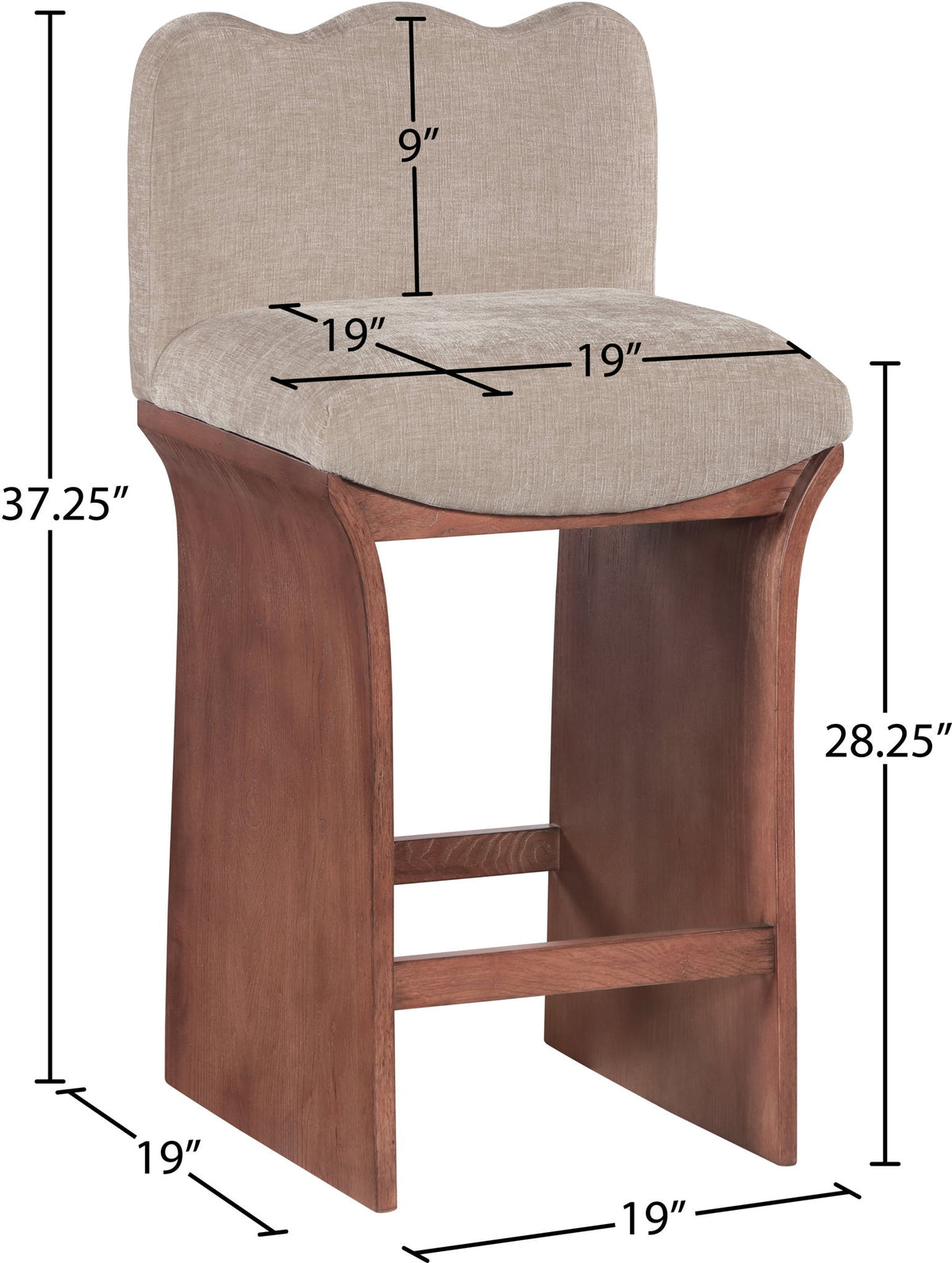 Shaw - Counter Stool - Walnut Base