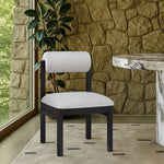 Roundhill - Fabric Dining Chair (Set of 2) - Black Frame