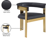 Romeo - Faux Leather Dining Chair With Gold Base (Set of 2)