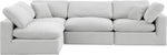 Comfy - 4 Piece Velvet Modular Armless Sectional