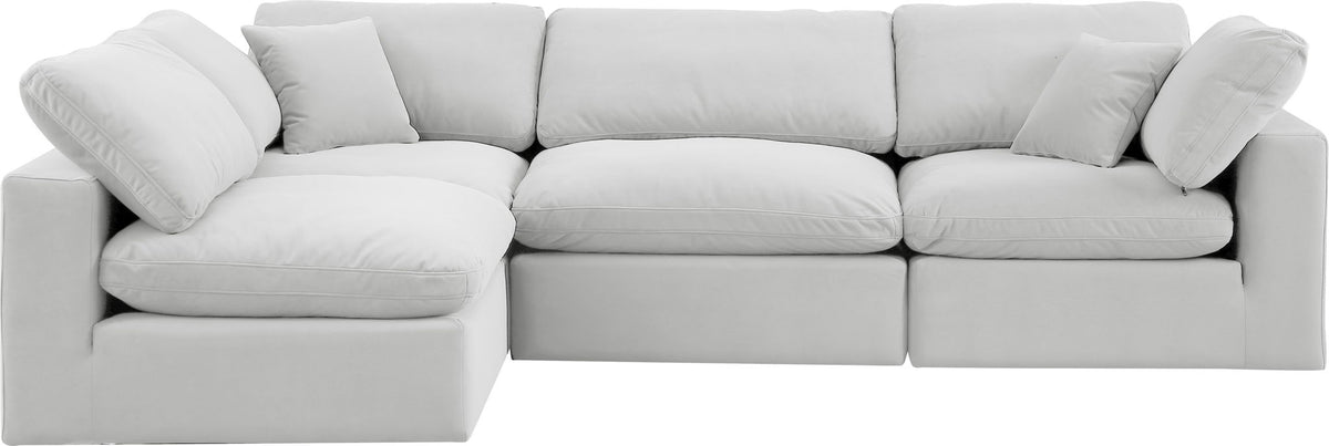 Comfy - 4 Piece Velvet Modular Armless Sectional