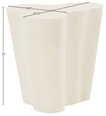 Monza - Concrete And Fiberglass Indoor / Outdoor End Table - Cream