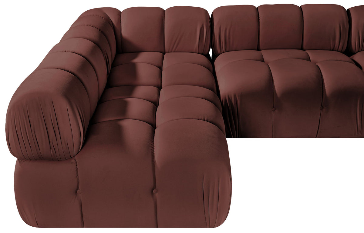 Orin - Velvet 5 Piece Modular Sectional
