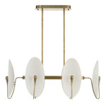 Opal Wand - Pendant - Light Antique Brass / White