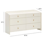 Collins - 6-Drawer Dresser - Cream