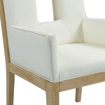 Gwendolyn - Faux Leather Dining Arm Chair With Natural Frame
