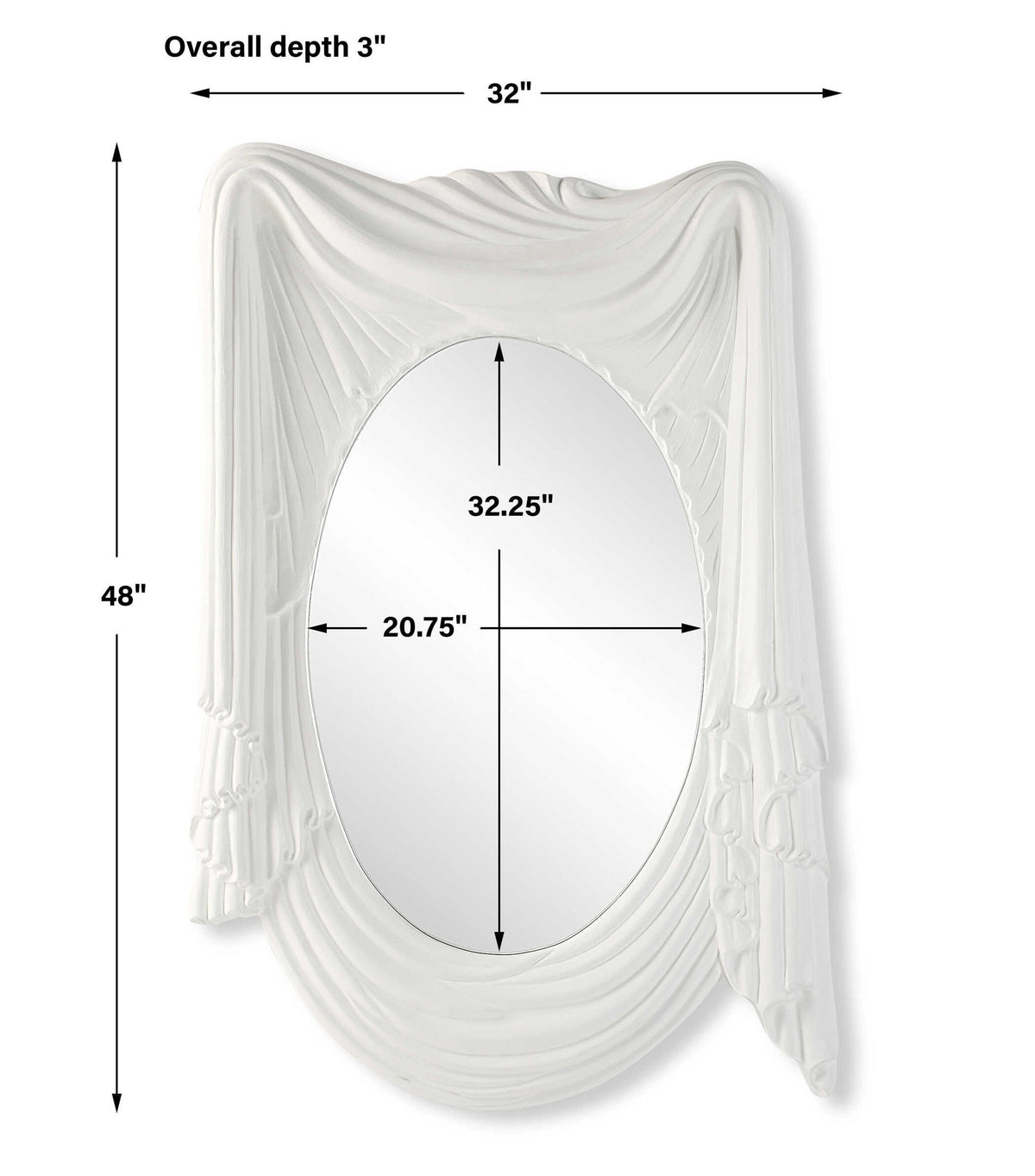 Swag - Mirror - White