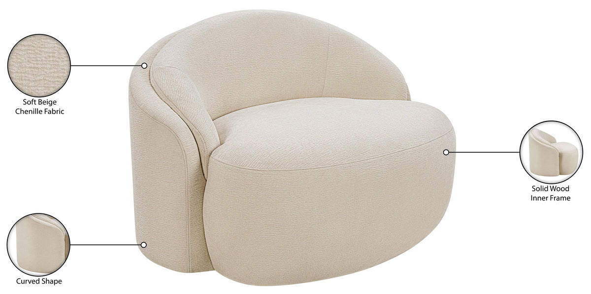 Caspian - Chenille Fabric Upholstered Chair