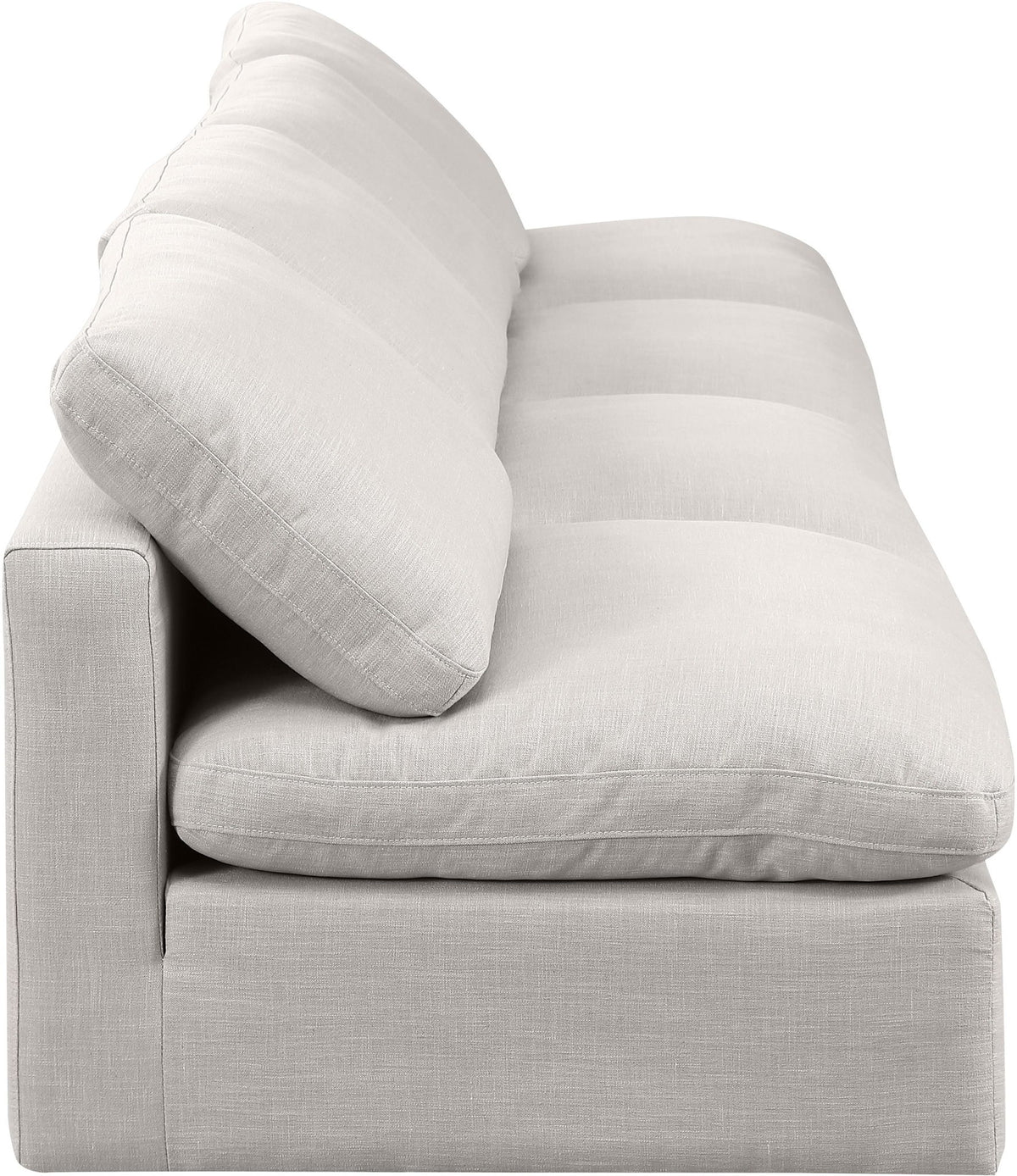 Indulge - Linen 4 Seat Modular Armless Sofa