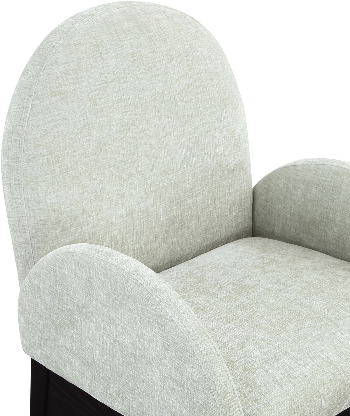 Waldorf - Chenille Dining Arm Chair With Black Legs