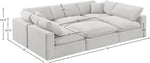 Comfy - 6 Piece Velvet Sectional