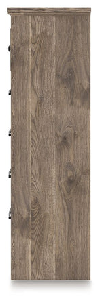 Rusticott - Five Drawer Chest - Brown