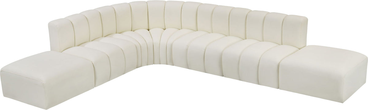 Arc - Faux Leather 7 Piece Corner Modular Sofa