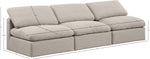 Indulge - Linen 3 Seat Modular Armless Sofa